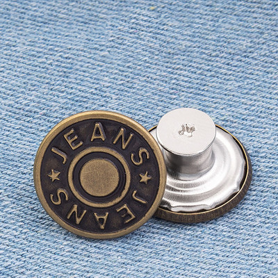 2 τμχ 17mm Στρογγυλό αποσπώμενο Στιγμιαίο κούμπωμα με κουμπιά με ρυθμιζόμενο ανασυρόμενο τζιν Κουμπιά παντελόνι Επέκταση ζώνης μέσης ράψιμο DIY