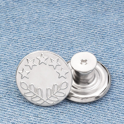 2 τμχ 17mm Στρογγυλό αποσπώμενο Στιγμιαίο κούμπωμα με κουμπιά με ρυθμιζόμενο ανασυρόμενο τζιν Κουμπιά παντελόνι Επέκταση ζώνης μέσης ράψιμο DIY