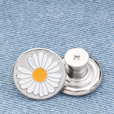 2 τμχ 17mm Στρογγυλό αποσπώμενο Στιγμιαίο κούμπωμα με κουμπιά με ρυθμιζόμενο ανασυρόμενο τζιν Κουμπιά παντελόνι Επέκταση ζώνης μέσης ράψιμο DIY