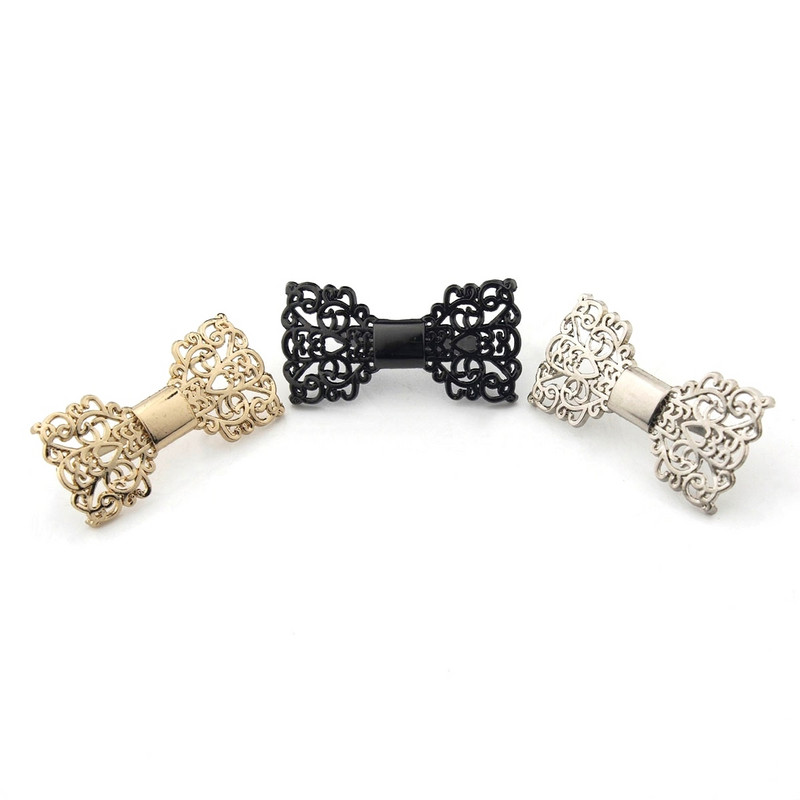 Paar metallist õõnestatud vibukangast kingad pandlad moodne klamber meisterdamise kingade kottide jaoks Rõivaste riistvara kaunistustarvikud