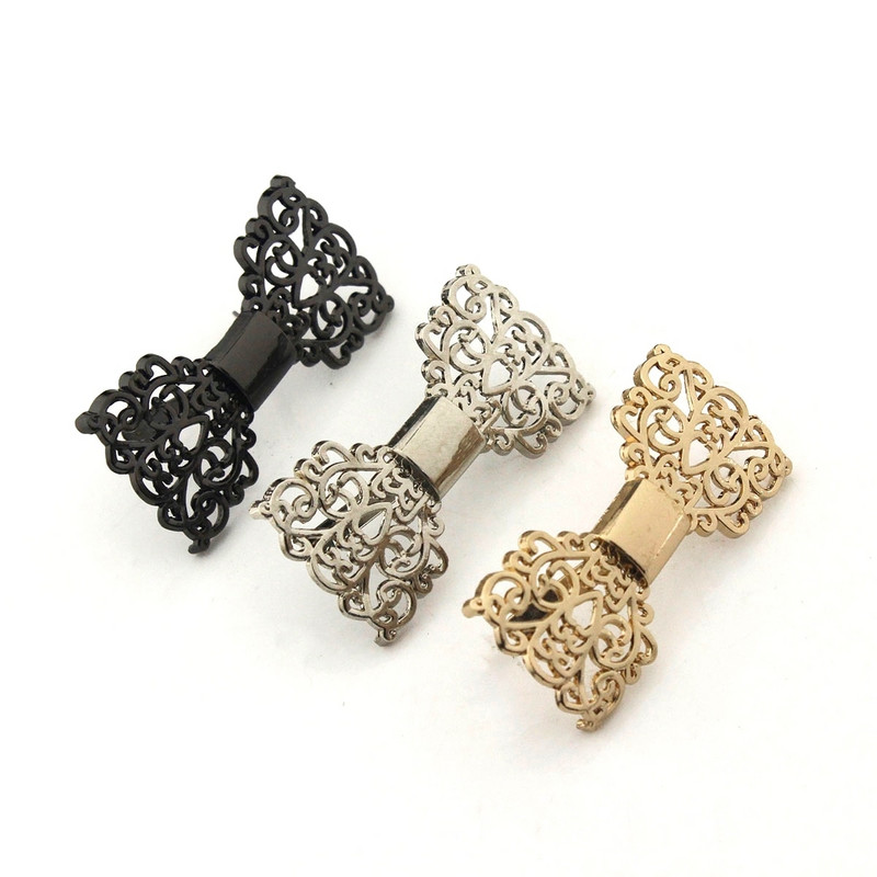 Paar metallist õõnestatud vibukangast kingad pandlad moodne klamber meisterdamise kingade kottide jaoks Rõivaste riistvara kaunistustarvikud