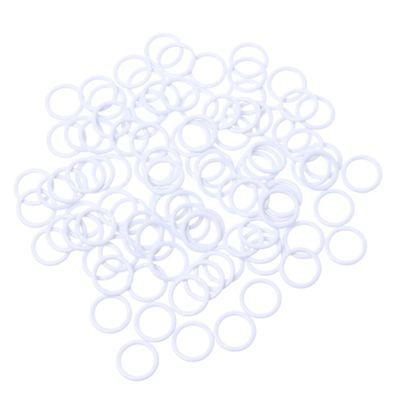 100 vnt. metalinio liemenėlės dirželio reguliatoriaus slankiklio O žiedo apatinio trikotažo reikmenys siuvimo rankdarbiams, pasidaryk pats