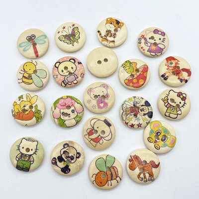 Νέα 20 τμχ 20 χιλιοστά κυκλικά κουμπιά κινουμένων σχεδίων Χριστουγεννιάτικη ρίγα καρό κουμπιά Love αξεσουάρ ραπτικής διακόσμησης γάμου