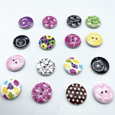 Νέα 20 τμχ 20 χιλιοστά κυκλικά κουμπιά κινουμένων σχεδίων Χριστουγεννιάτικη ρίγα καρό κουμπιά Love αξεσουάρ ραπτικής διακόσμησης γάμου