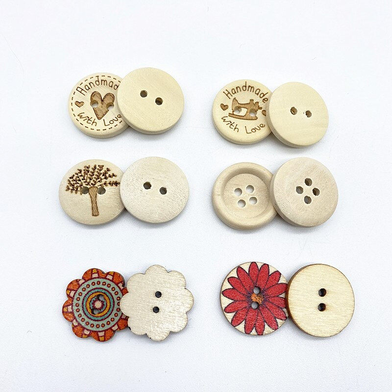 Νέα 20 τμχ 20 χιλιοστά κυκλικά κουμπιά κινουμένων σχεδίων Χριστουγεννιάτικη ρίγα καρό κουμπιά Love αξεσουάρ ραπτικής διακόσμησης γάμου