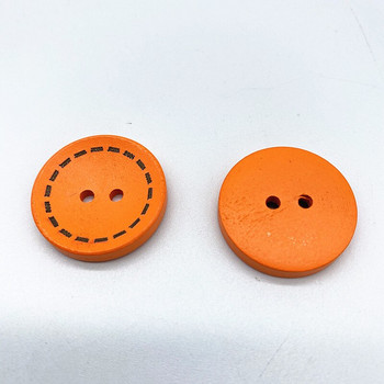 Νέα 15-25mm χρωματιστά παιδικά στρογγυλά κουμπιά με ξύλινες διακεκομμένες γραμμές Χειροποίητο Scrapbooking για Αξεσουάρ ραπτικής διακόσμησης γάμου