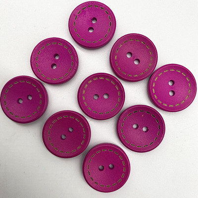 Uued 15–25 mm värvilised laste ümmargused puidust punktiirjoontega nööbid Käsitsi valmistatud väljalõigete raamatud pulmadekoratsiooniks Õmblustarvikud