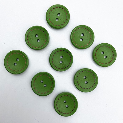 Uued 15–25 mm värvilised laste ümmargused puidust punktiirjoontega nööbid Käsitsi valmistatud väljalõigete raamatud pulmadekoratsiooniks Õmblustarvikud