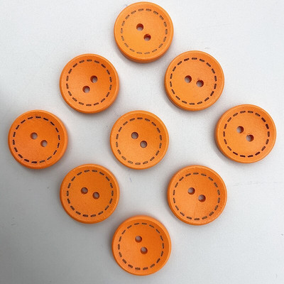 Uued 15–25 mm värvilised laste ümmargused puidust punktiirjoontega nööbid Käsitsi valmistatud väljalõigete raamatud pulmadekoratsiooniks Õmblustarvikud