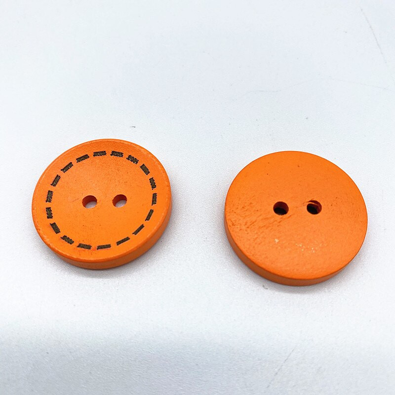 Uued 15–25 mm värvilised laste ümmargused puidust punktiirjoontega nööbid Käsitsi valmistatud väljalõigete raamatud pulmadekoratsiooniks Õmblustarvikud