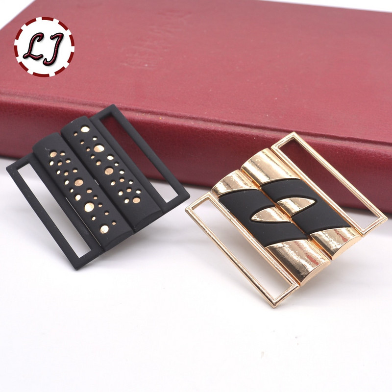 Naujos mados moteriškos 50 mm auksinės sidabrinės juodos spalvos keturkampės metalinės diržo sagtys amatų dekoracijos Sagtys „pasidaryk pats“ drabužių siuvimo aksesuarai