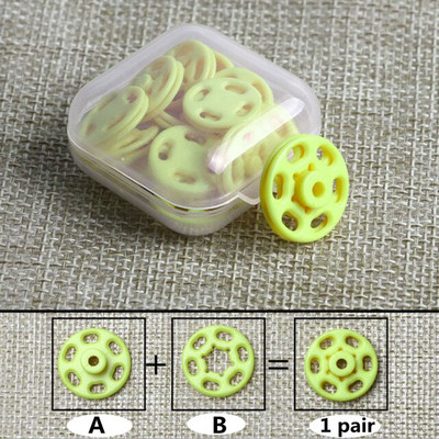 15 Pairs/box 7/10/13/15/18/21MM Διαφανές κρυφό κουμπί Αντιθαμβωτικό κουμπί πουκάμισου Ρούχα Πλαστικά αόρατα κουμπιά κουμπώματος