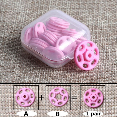 15 Pairs/box 7/10/13/15/18/21MM Διαφανές κρυφό κουμπί Αντιθαμβωτικό κουμπί πουκάμισου Ρούχα Πλαστικά αόρατα κουμπιά κουμπώματος