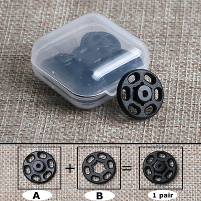 15 Pairs/box 7/10/13/15/18/21MM Διαφανές κρυφό κουμπί Αντιθαμβωτικό κουμπί πουκάμισου Ρούχα Πλαστικά αόρατα κουμπιά κουμπώματος