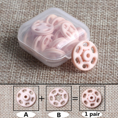 15 Pairs/box 7/10/13/15/18/21MM Διαφανές κρυφό κουμπί Αντιθαμβωτικό κουμπί πουκάμισου Ρούχα Πλαστικά αόρατα κουμπιά κουμπώματος