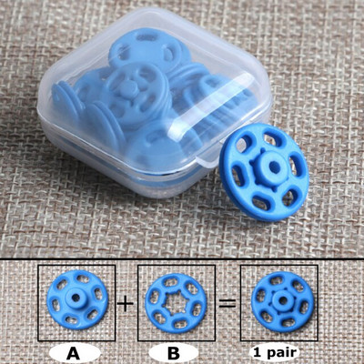 15 Pairs/box 7/10/13/15/18/21MM Διαφανές κρυφό κουμπί Αντιθαμβωτικό κουμπί πουκάμισου Ρούχα Πλαστικά αόρατα κουμπιά κουμπώματος