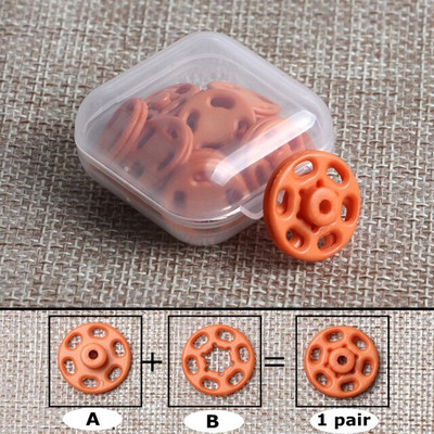 15 Pairs/box 7/10/13/15/18/21MM Διαφανές κρυφό κουμπί Αντιθαμβωτικό κουμπί πουκάμισου Ρούχα Πλαστικά αόρατα κουμπιά κουμπώματος