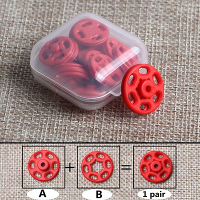 15 Pairs/box 7/10/13/15/18/21MM Διαφανές κρυφό κουμπί Αντιθαμβωτικό κουμπί πουκάμισου Ρούχα Πλαστικά αόρατα κουμπιά κουμπώματος