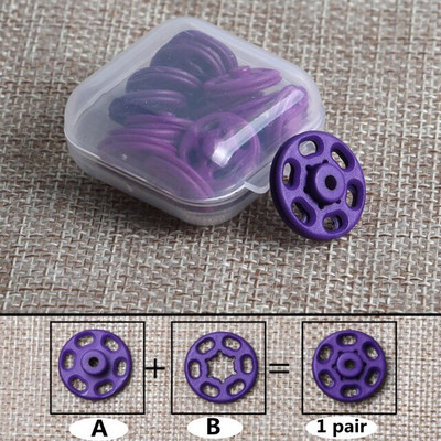 15 Pairs/box 7/10/13/15/18/21MM Διαφανές κρυφό κουμπί Αντιθαμβωτικό κουμπί πουκάμισου Ρούχα Πλαστικά αόρατα κουμπιά κουμπώματος