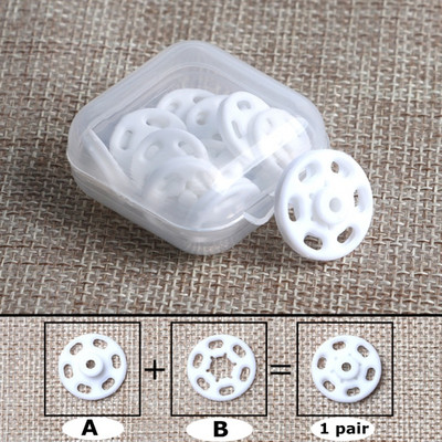 15 Pairs/box 7/10/13/15/18/21MM Διαφανές κρυφό κουμπί Αντιθαμβωτικό κουμπί πουκάμισου Ρούχα Πλαστικά αόρατα κουμπιά κουμπώματος