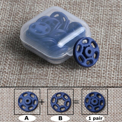 15 Pairs/box 7/10/13/15/18/21MM Διαφανές κρυφό κουμπί Αντιθαμβωτικό κουμπί πουκάμισου Ρούχα Πλαστικά αόρατα κουμπιά κουμπώματος