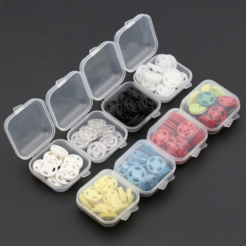 15 Pairs/box 7/10/13/15/18/21MM Διαφανές κρυφό κουμπί Αντιθαμβωτικό κουμπί πουκάμισου Ρούχα Πλαστικά αόρατα κουμπιά κουμπώματος