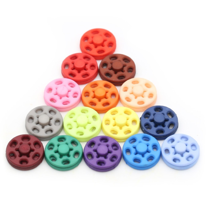 15 Pairs/box 7/10/13/15/18/21MM Διαφανές κρυφό κουμπί Αντιθαμβωτικό κουμπί πουκάμισου Ρούχα Πλαστικά αόρατα κουμπιά κουμπώματος