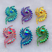 25*43mm 8tk Crystal Stones Round Strass + Horse Eyes Vaigu õmblemine Pulmakividel aplikatsioon -A80