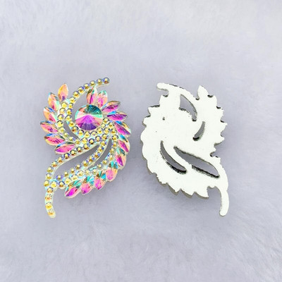 25*43mm 8tk Crystal Stones Round Strass + Horse Eyes Vaigu õmblemine Pulmakividel aplikatsioon -A80