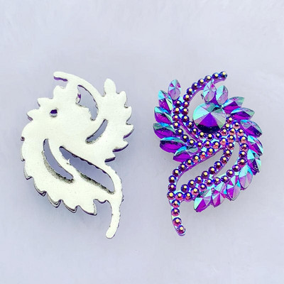 25*43mm 8tk Crystal Stones Round Strass + Horse Eyes Vaigu õmblemine Pulmakividel aplikatsioon -A80