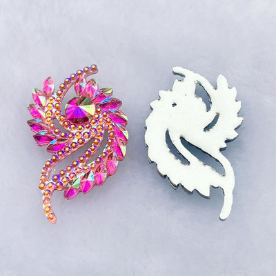 25*43mm 8tk Crystal Stones Round Strass + Horse Eyes Vaigu õmblemine Pulmakividel aplikatsioon -A80