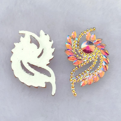 25*43mm 8tk Crystal Stones Round Strass + Horse Eyes Vaigu õmblemine Pulmakividel aplikatsioon -A80