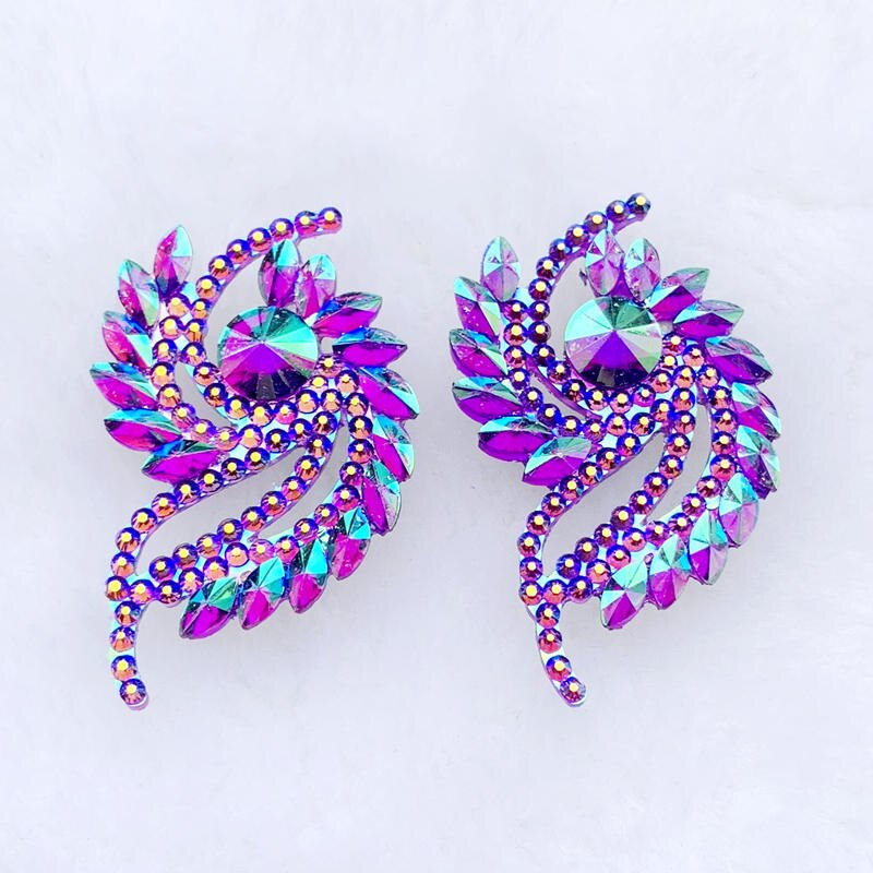 25*43mm 8tk Crystal Stones Round Strass + Horse Eyes Vaigu õmblemine Pulmakividel aplikatsioon -A80