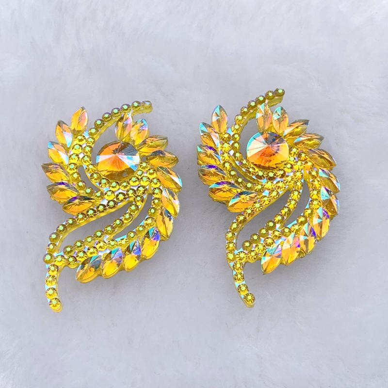 25*43mm 8tk Crystal Stones Round Strass + Horse Eyes Vaigu õmblemine Pulmakividel aplikatsioon -A80