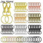 20PCS Okretne kopče Set 10PCS užeta s karabinom s 10PCS prstenova za privjeske za ključeve Kuke za privjeske za ključeve DIY Izrada privjesaka za nakit