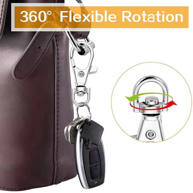 20PCS Okretne kopče Set 10PCS užeta s karabinom s 10PCS prstenova za privjeske za ključeve Kuke za privjeske za ključeve DIY Izrada privjesaka za nakit