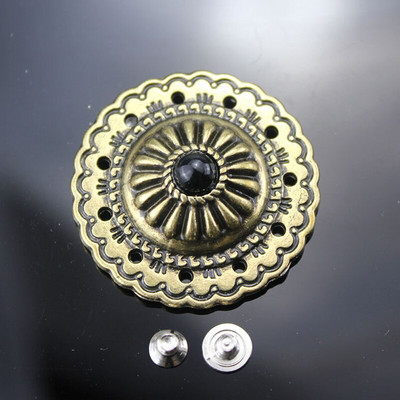 Buton cu apăsare Butoane din metal argintiu Nit pentru unghii cu decorare de mărgele pentru geanta de artizanat Închidere cu caps Accesorii de cusut din piele