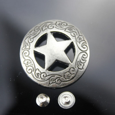 Buton cu apăsare Butoane din metal argintiu Nit pentru unghii cu decorare de mărgele pentru geanta de artizanat Închidere cu caps Accesorii de cusut din piele