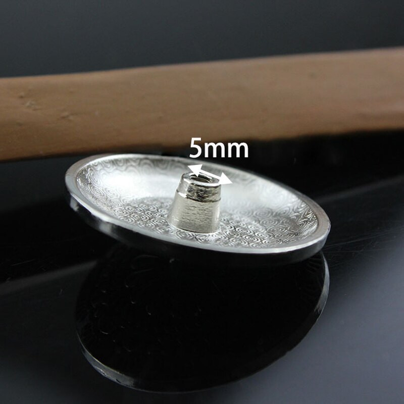 Buton cu apăsare Butoane din metal argintiu Nit pentru unghii cu decorare de mărgele pentru geanta de artizanat Închidere cu caps Accesorii de cusut din piele