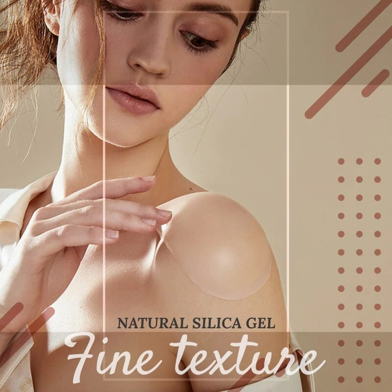 1 pora natūraliai minkštų, neslystančių pečių pagalvėlių, daugkartinių lipnių, be pėdsakų nematomų pečių pagalvėlių moterims