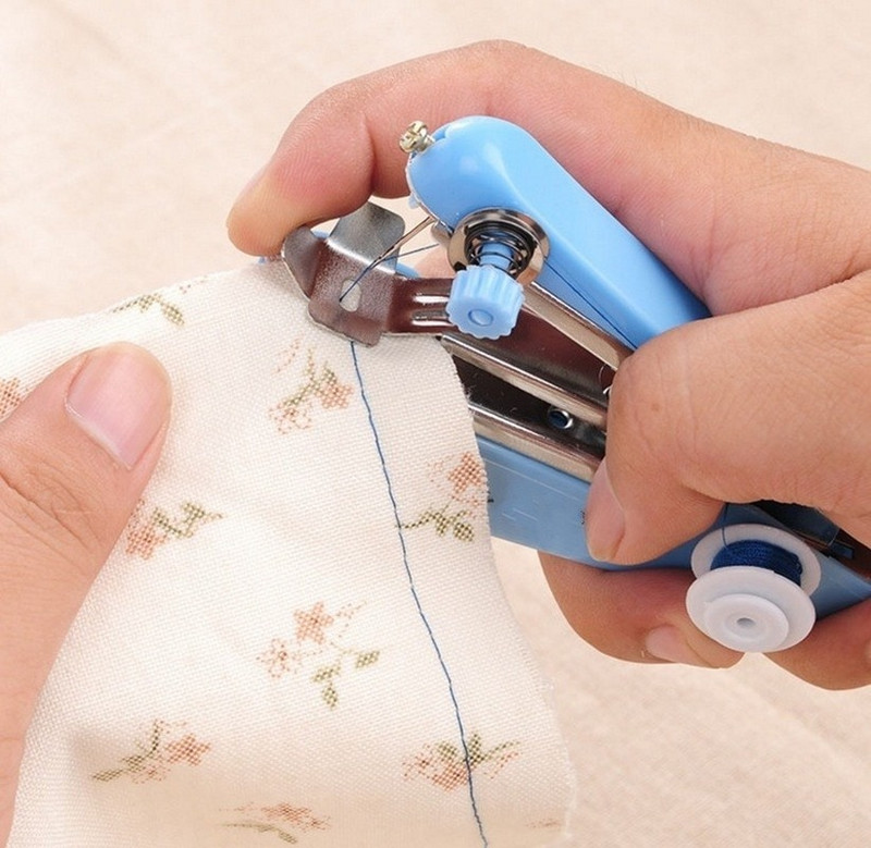 Φορητή ραπτομηχανή Μίνι εγχειρίδιο Handy Needlework Cordless Tools Stitch Sew Clothes Fabric Ηλεκτρική Ραπτομηχανή Οικιακά