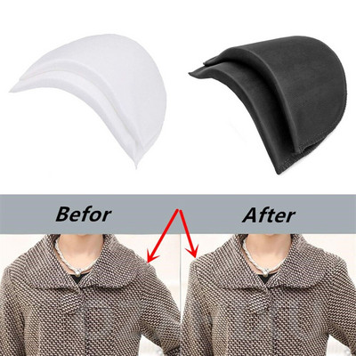 2 Pairs Soft Encryption Foam Sponge Shoulder Pads Sewing Set-in Shoulder Pads For Jacket Blazer T-shirt Clothing Accessories