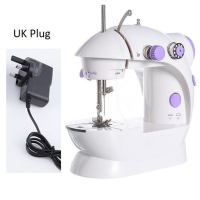 Μίνι ραπτομηχανή με ελαφρύ φορητό οικιακό νυχτερινό πεντάλ ποδιού Ηλεκτρική μπαταρία σε ίσια γραμμή Τραπέζι χειρός Κιτ δύο κλωστών