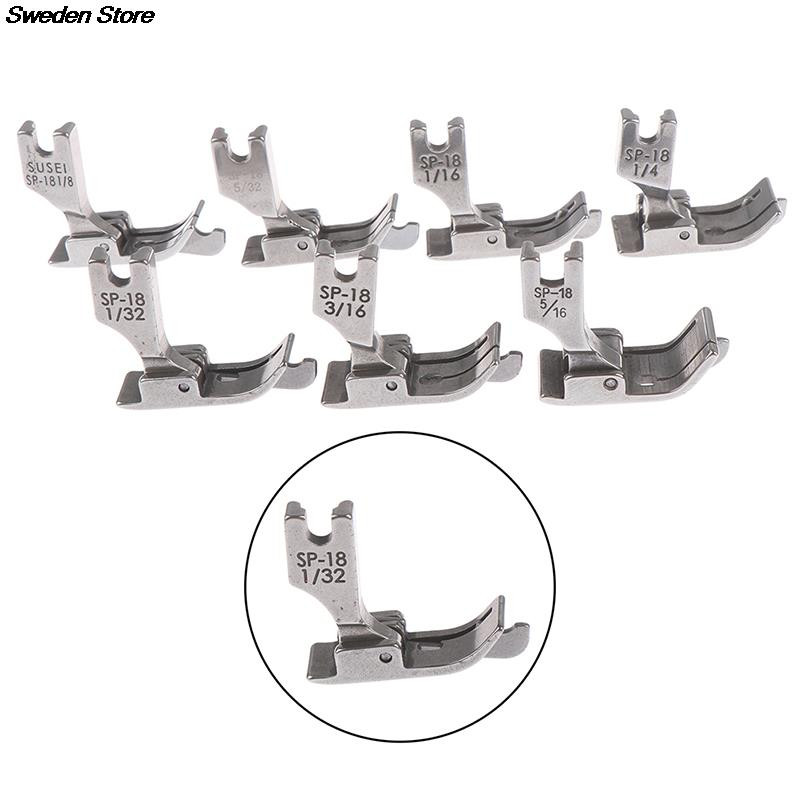 1PC 1/4 1/8 3/8 1/16 3/16 5/16 1/32 Metal Presser Foot SP-18 Βιομηχανική ραπτομηχανή Flat Car Moving Edge Single Needle Flat