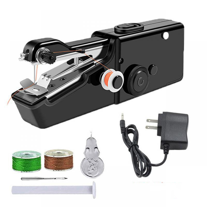 Kaasaskantav käsitsi õmblusmasin DIY riided tikkõmblustööriistad must miniõmblusmasin majapidamises kasutatavate näputöökomplekti õmbluskomplekt