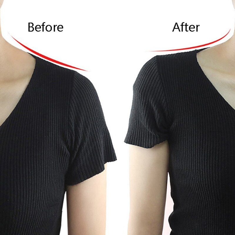 1paar krüpteeritud õlatõugepadjad Pehmed õlapadjad vaht silikoonist polsterdatud õlapolster Kleepuv õla tugevdaja