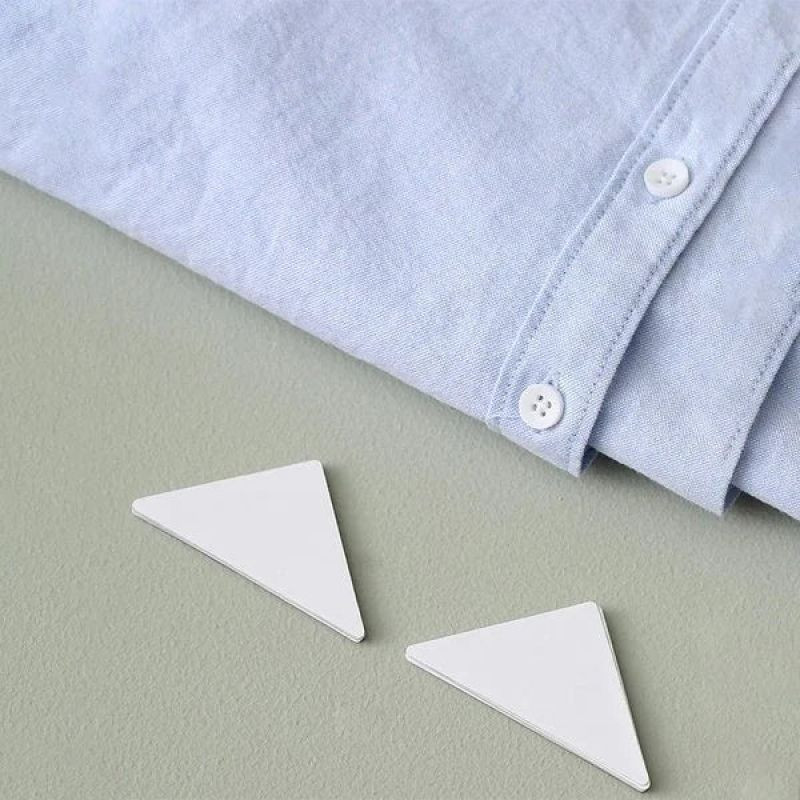 20 bucăți guler din PVC îngroșat, anti-deformare, modelator de margini, autoadeziv, triunghi transparent, rigidizări pentru guler, set de oase