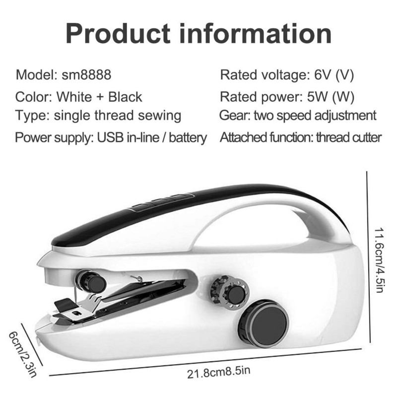 Käsiõmblusmasin Kaasaskantav käeshoitav miniõmblusmasin Kodune näputöö Juhtmeta käsitsitöötööriistad Tarvikud
