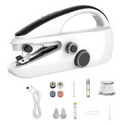 Mini mașină de cusut Mașină de cusut portabilă din plastic, cu 2 viteze, cusătură cu un singur fir, gadget mic de cusut, dropshipping