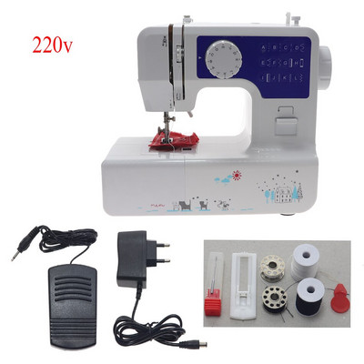 Mașină de cusut DIY complet automată Funcție de overlock Mașină de cusut electrică portabilă cu pedală Ideală pentru croitorie acasă